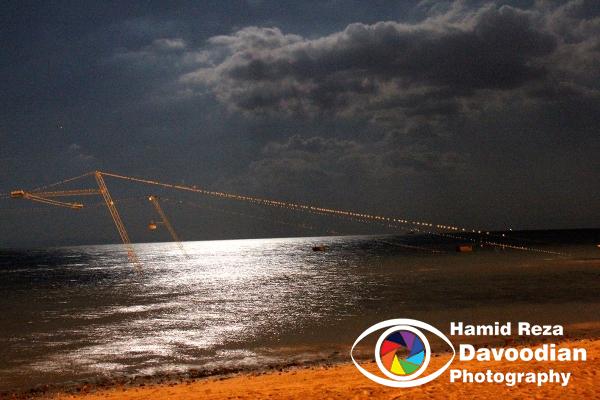 Moon in Kish Island sky